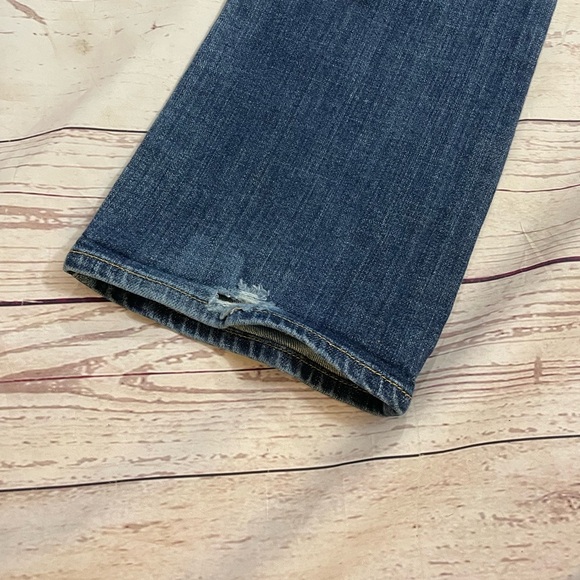 25 Womens Abercrombie & Fitch Blue Low Rise Boot Cut Jeans A&F Casual Med Wash - Picture 8 of 9
